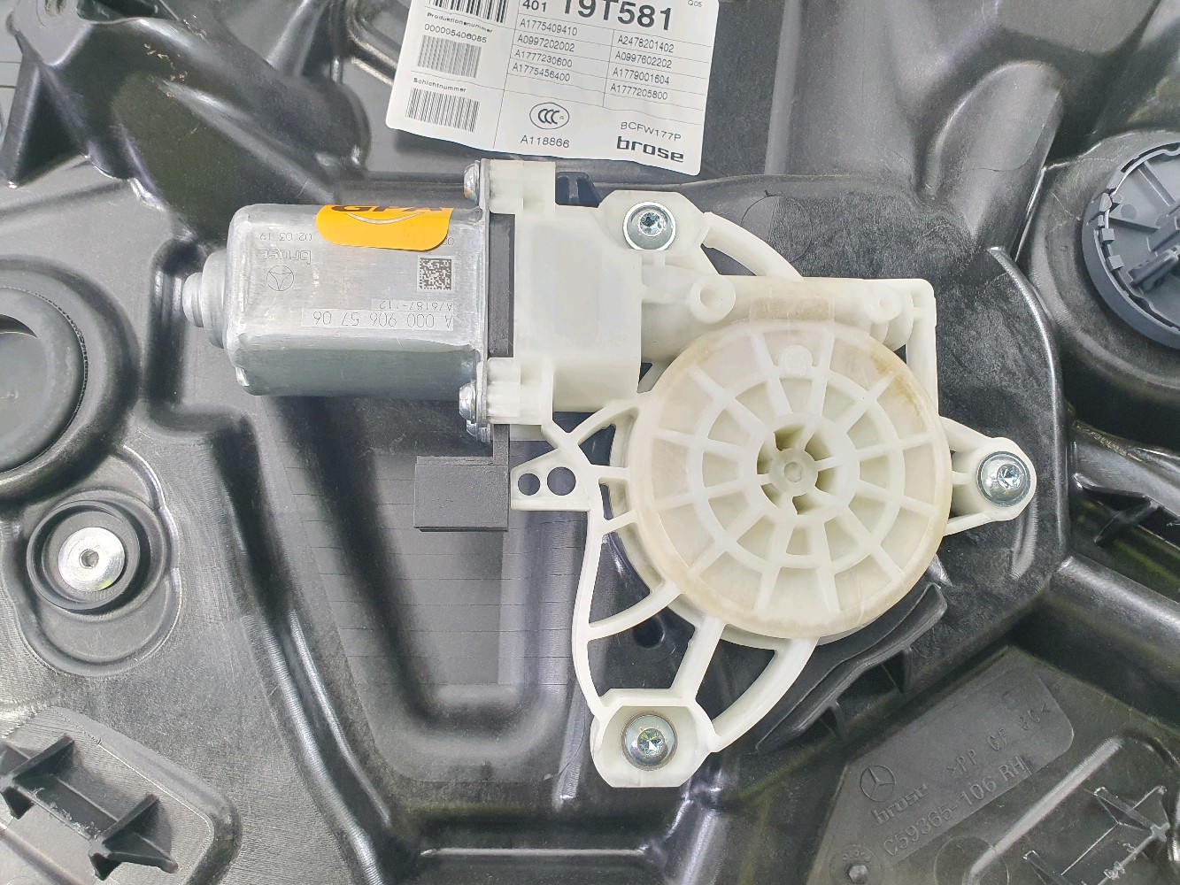 Lève vitre avant droit MERCEDES CLASSE A 4 T1-2197W T1-2197W [reference_163727] 5