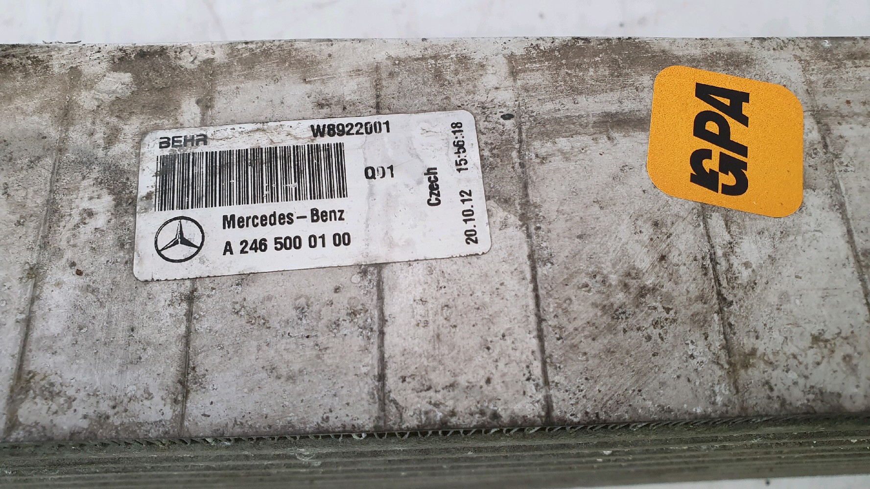 Echangeur air air/Intercooler MERCEDES CLASSE B 2 PH.1 200 CDI réf. 2465000100 I1-1469G I1-1469G