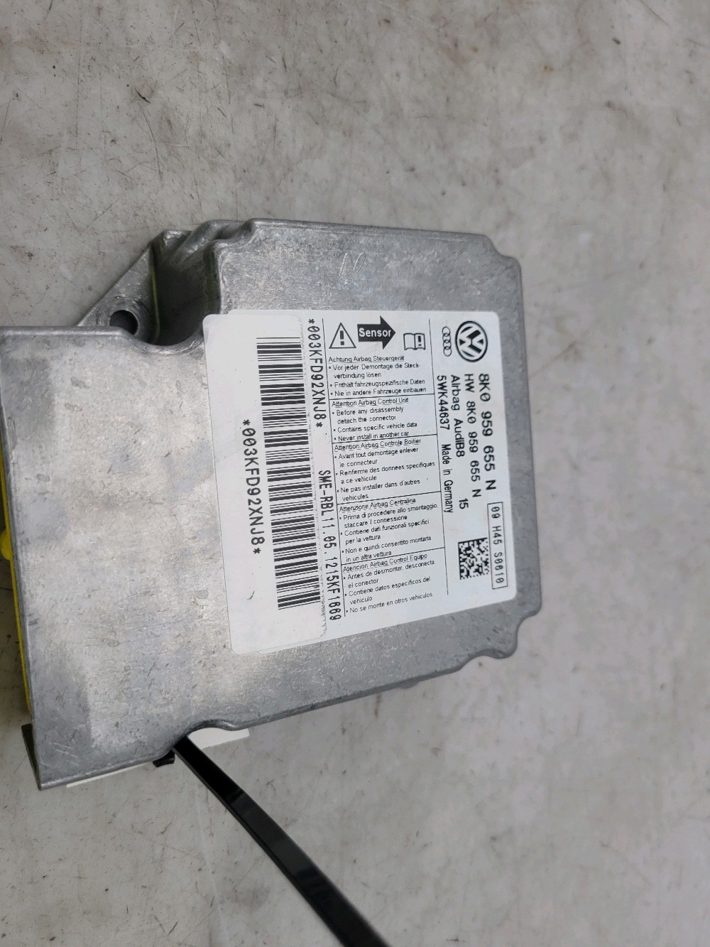 Calculateur d'airbag 8K0959655N - AUDI A4 AVANT 3 PH.2 2.0 TFSI QUATTRO - R0-0936H R0-0936H