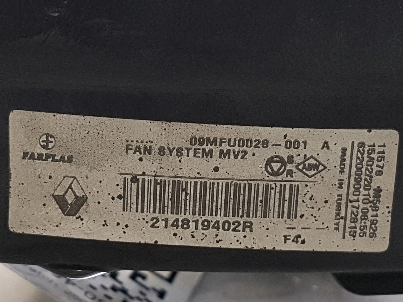 Groupe motoventilateur 214819402R - RENAULT FLUENCE PH.1 1.5 DCI - S0-4520R S0-4520R [reference_220547] 4