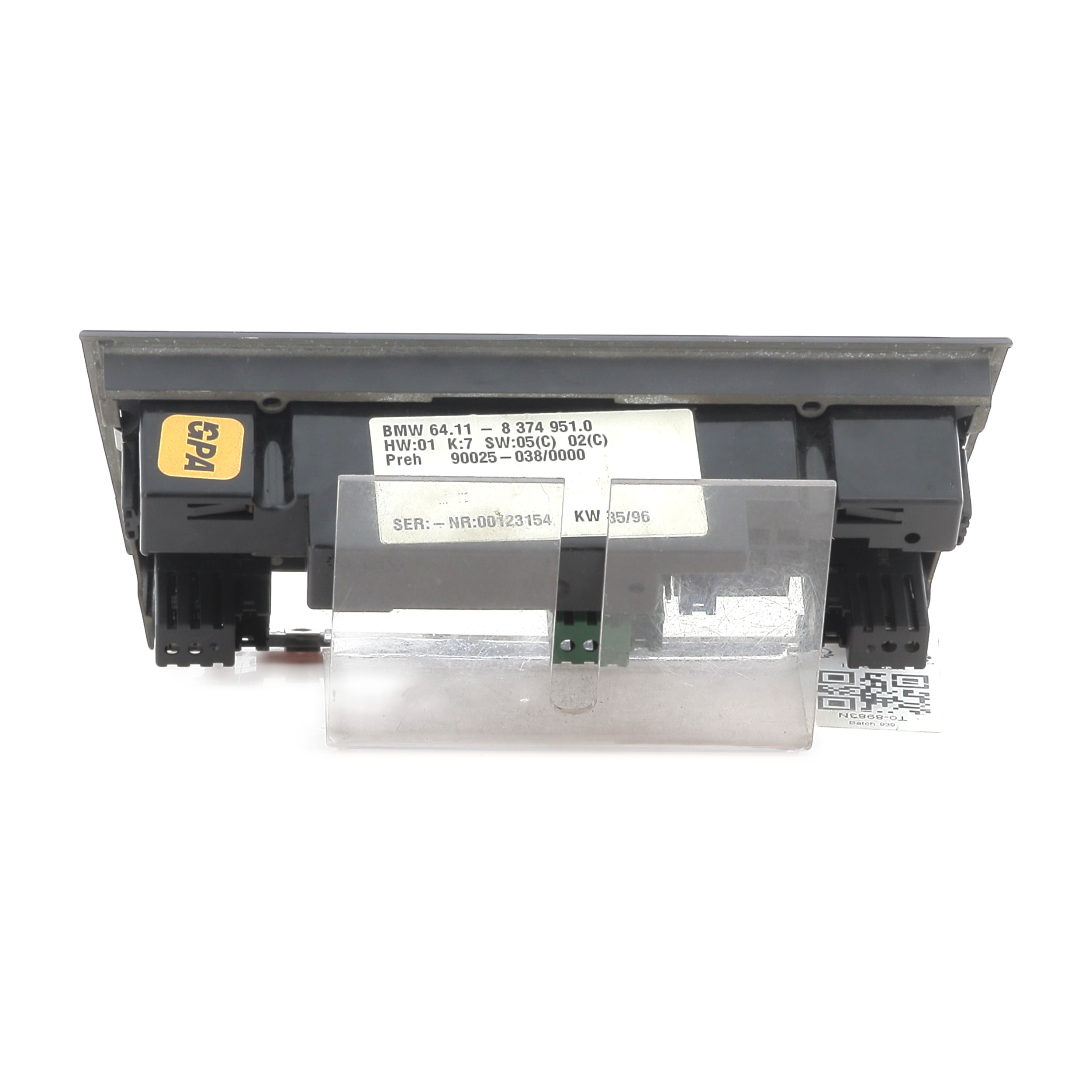 Commande de chauffage 64116902541 - BMW SERIE 5 4 PH.1 3.5I - T0-8983N T0-8983N