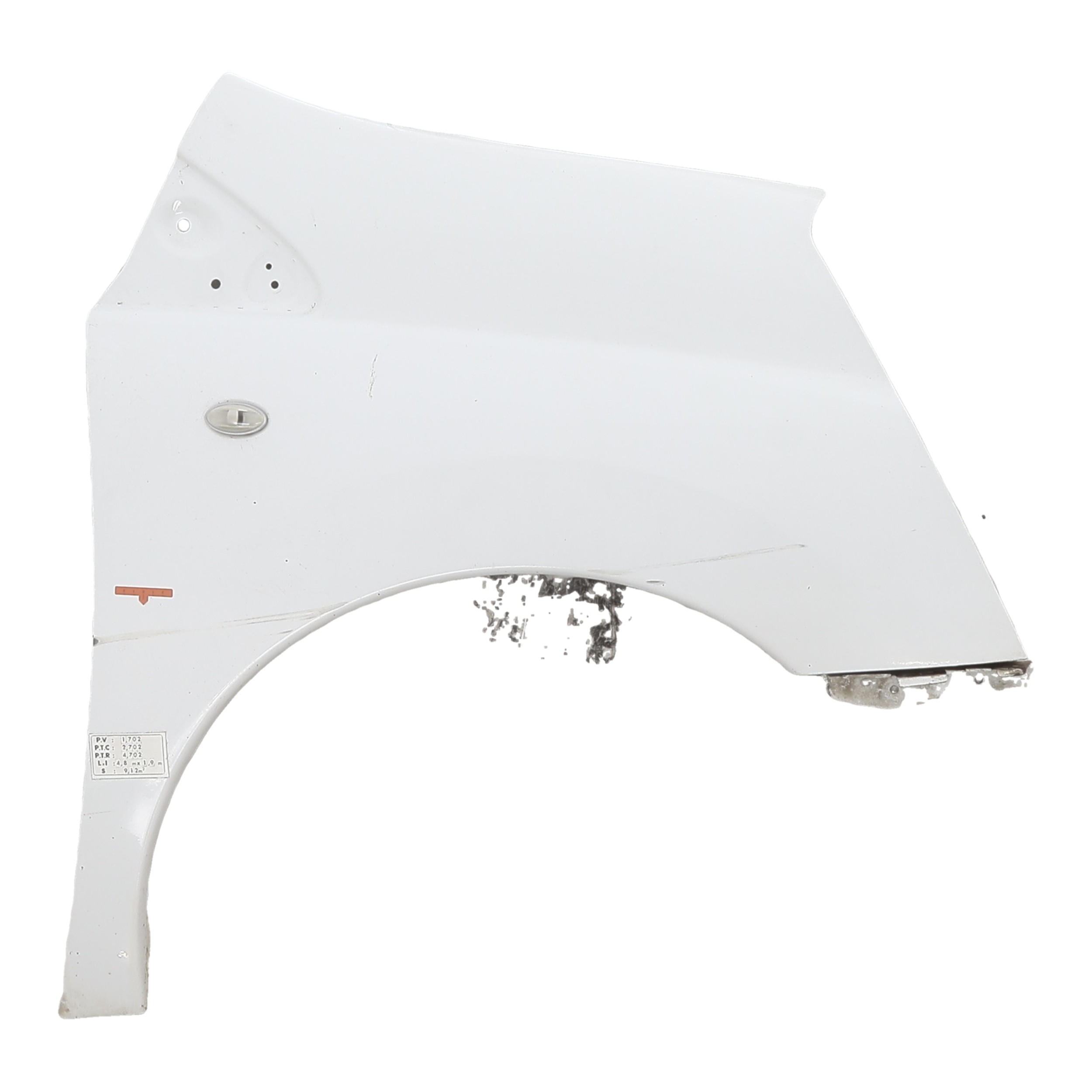 Aile avant droite PEUGEOT EXPERT 2 00007841T8 T0-9116N T0-9116N