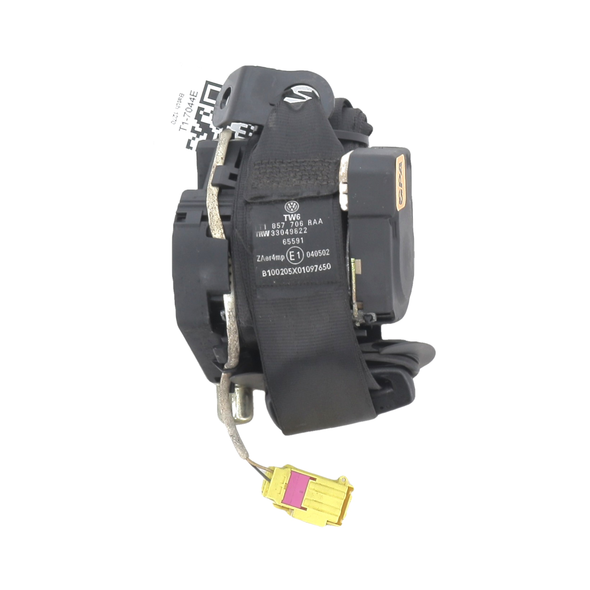 Ceinture avant droit VOLKSWAGEN TOURAN 1 PH.1 réf. 1T1857706CRAA T1-7044E T1-7044E [reference_63948]