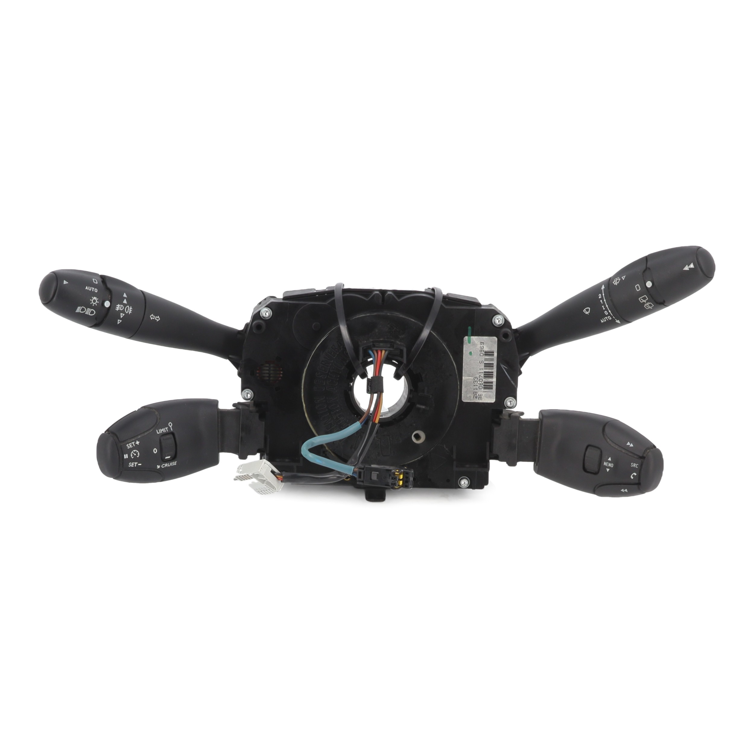 Commodo monobloc 6242YC - PEUGEOT 207 SW 1.6 HDI - V0-9109S V0-9109S