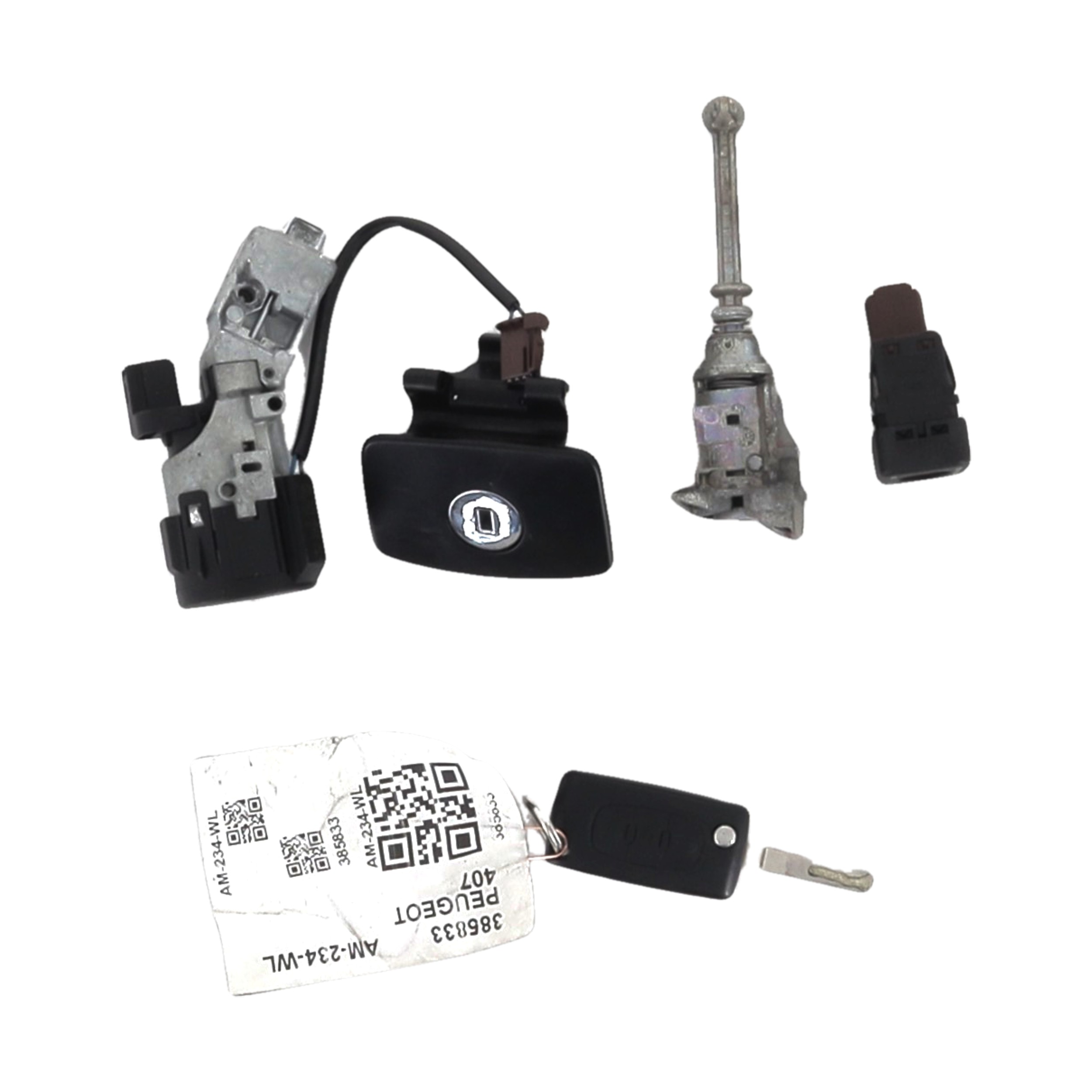 Neiman kit complet (barillet serrure clé) PEUGEOT 407 PH.2 W1-7414U W1-7414U